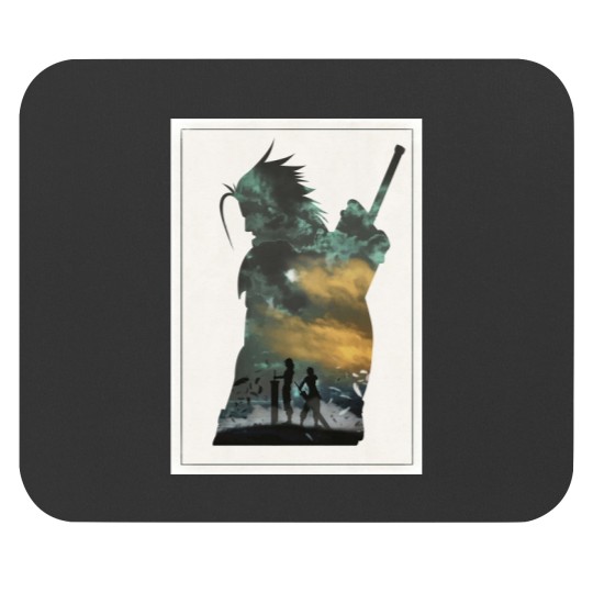Discover Final Fantasy 7 VII Zack and Cloud Minimalist Art Mouse Pads