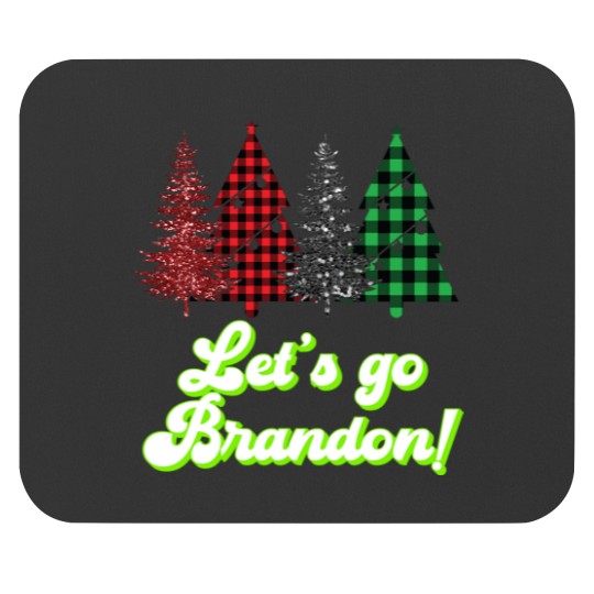Discover Let 39 S Go Brandon Plaid Xmas Christmas Sweater Anti Biden Mouse Pads