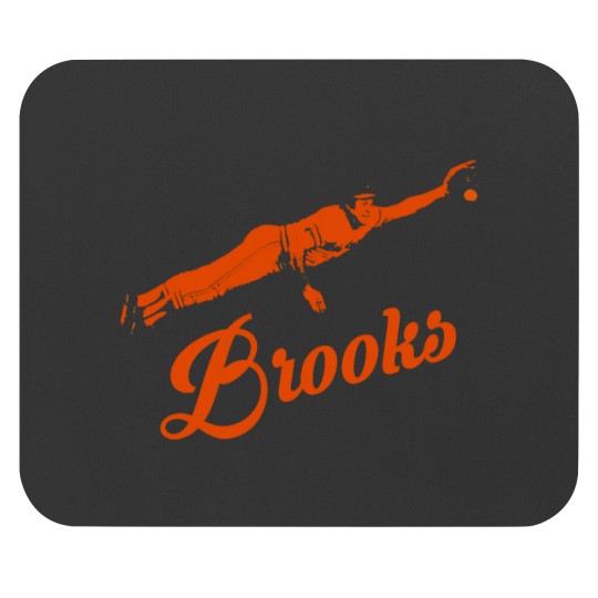 Discover Baltimore Brooks - Orange Stencil Mouse Pads