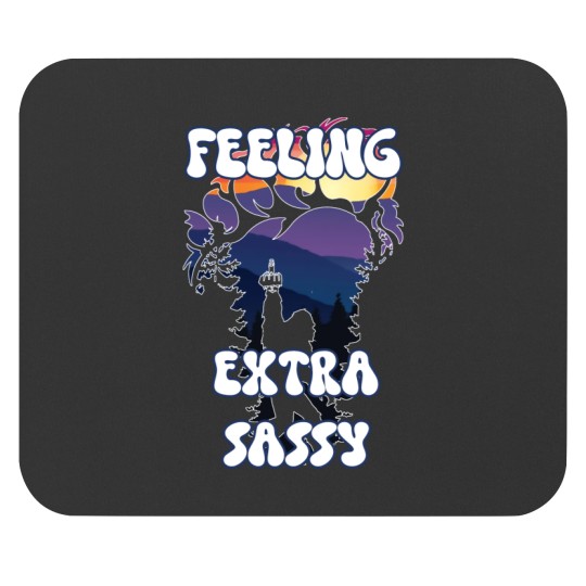 Discover Feeling Extra Sassy Funny Sasquatch Giving the MiddleFinger Mouse Pads