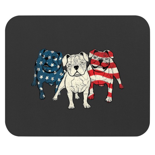 Discover USA American English Bulldog 2Animal Dog Lover Puppy Owner Mouse Pads