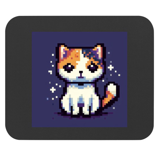 Discover Pixel Calico Cat Mouse Pads