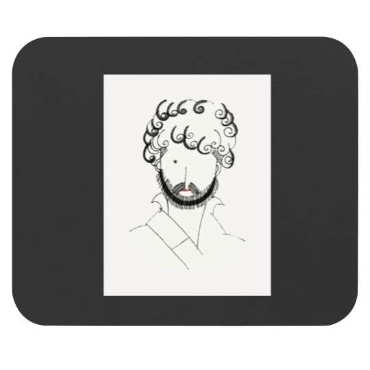 Discover Vintage Guy Line Drawing by Charles Martin Mouse Pads