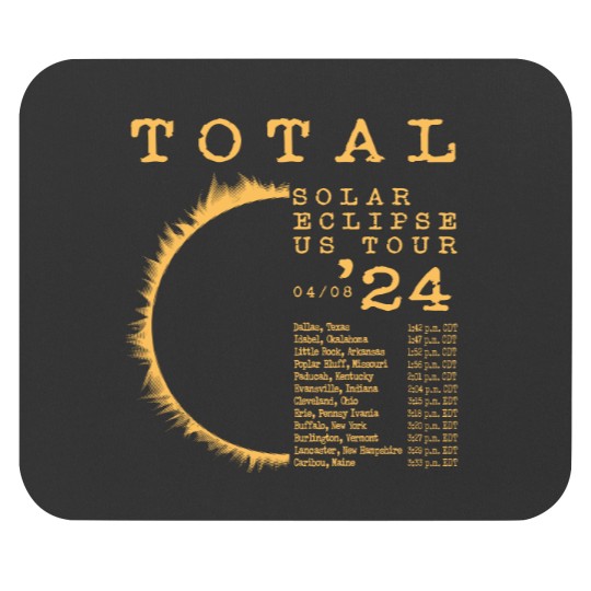 Discover Total Solar Eclipse Mouse Pad, April 8, 2024 North American Path
