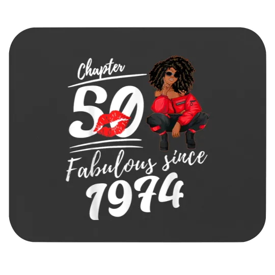 Discover Chapter 50 Fabulous Since 1974 50th Birthday Queen For Women  gifts Mouse Pads
