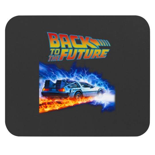 Discover back to the future PNG just DTF halftone black Mouse Pads