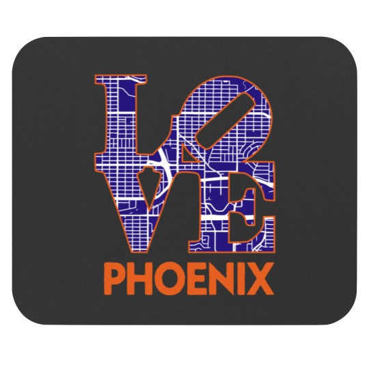 Discover Love Phoenix City Map Phoenix 602 Mouse Pads