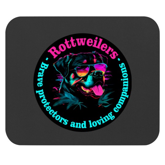 Discover Dog in Sunglasses Rottweiler Brothers Mouse Pad
