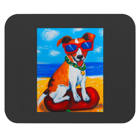 Discover Artful Dogs - Dog On The Rocks Mouse Pads