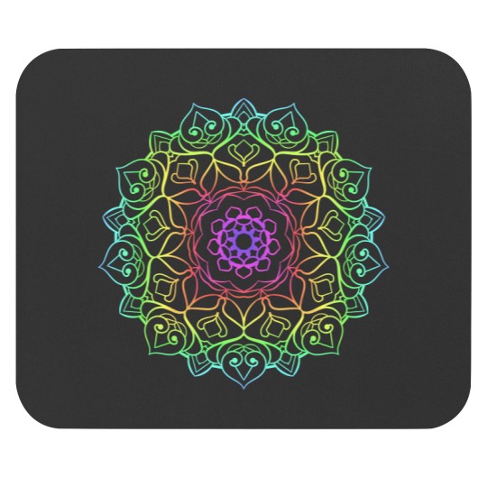 Discover Multicolor Intricate Mandala Design Mouse Pads