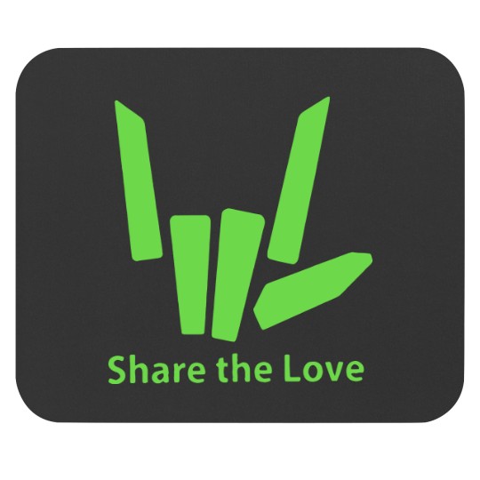 Discover Share the Love Green Logo Mouse Pad