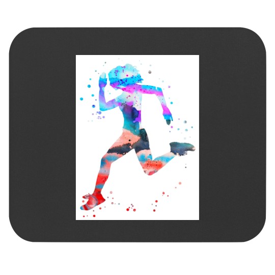 Discover Jogger girl Mouse Pads