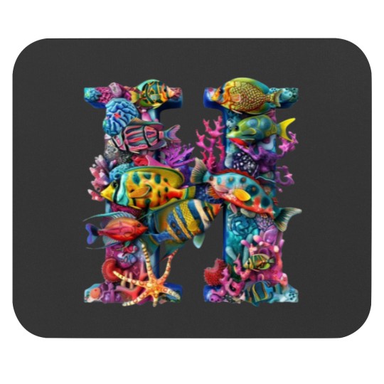 Discover Letter H Mouse Pads