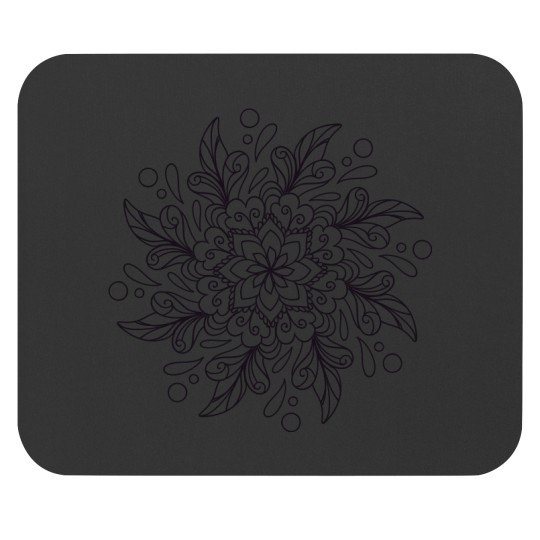 Discover Black Intricate Mandala Design 038 Mouse Pads