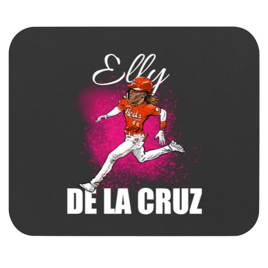 Discover Elly de la Cruz Cartoon  Player  (white text) Sticker Mouse Pads