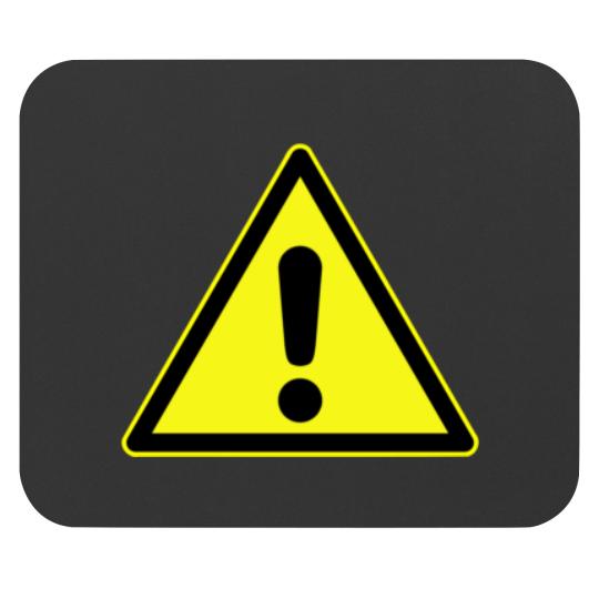 Discover Warning sign Exclamation mark in yellow triangle Mouse Pads