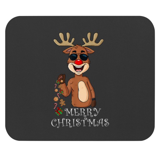 Discover Merry Christmas Reindeer Funny Family Pajamas Xmas Mouse Pads