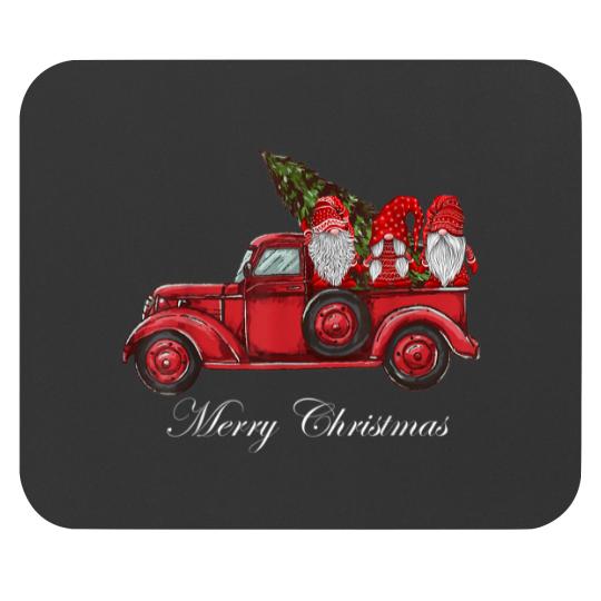 Discover Merry Christmas Vintage Red Truck Gnomes With Christmas Tree Mouse Pads