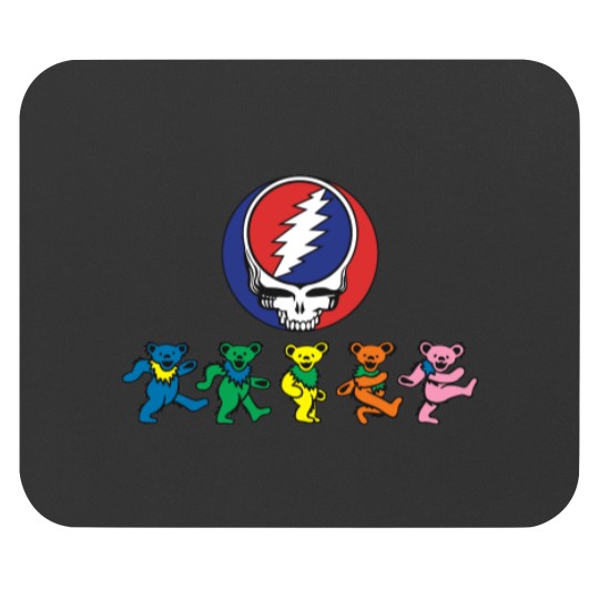 Discover Grateful Skull Dead and Bear Mouse Pads