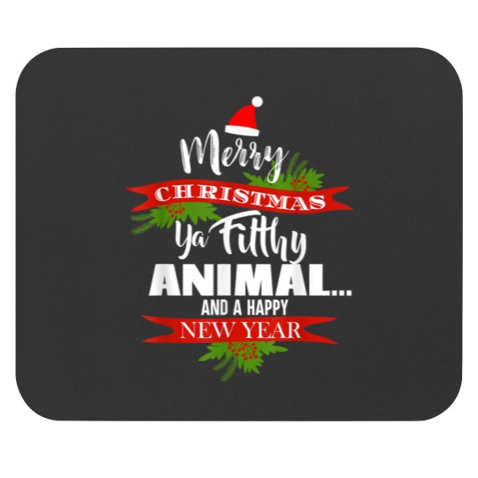 Discover Merry Animals Christmas Ya Filthy Animal Funny Christmas Mouse Pads