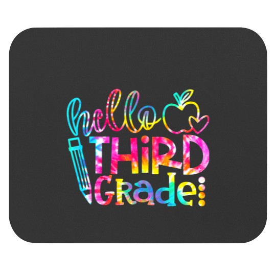 Discover Teacher Job Tie Dye Hello 3rd Grade Teacher Student Back To School Mouse Pads