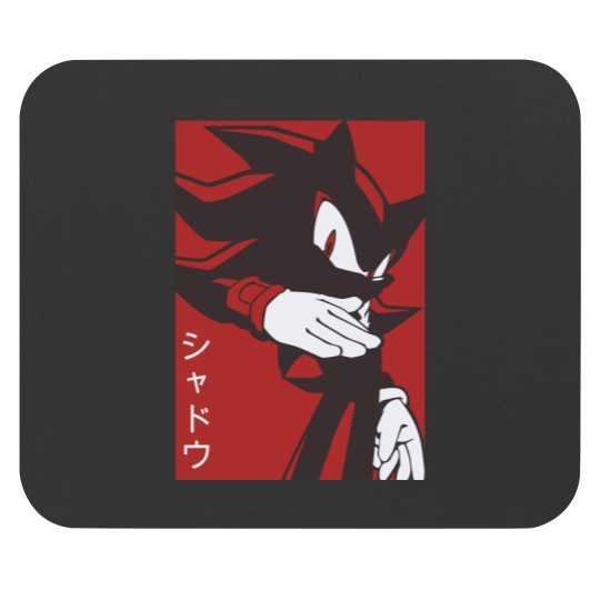 Discover Normal Black Shadow Hedgehog anime manga style Background Red Mouse Pads