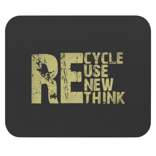 Discover Recycle Reuse Renew Rethink Earth Day Environmental Activism Mouse Pads