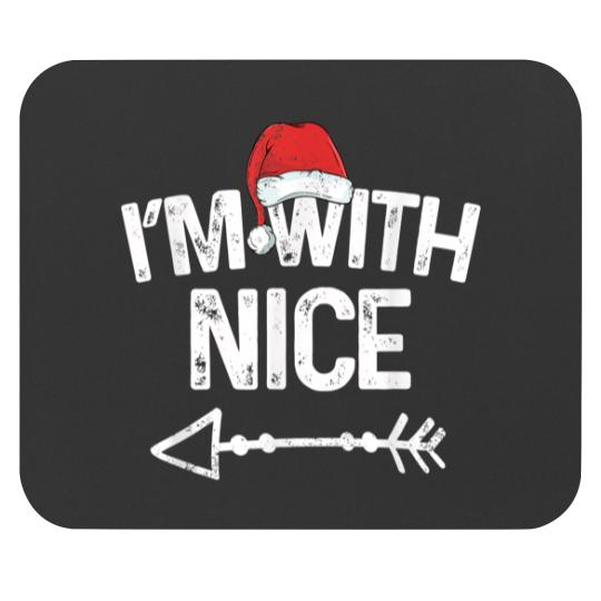 Discover I'm With Nice Matching Christmas Couples Costume Mouse Pads
