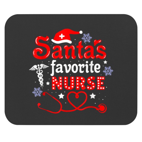 Discover Santa's Favorite Nurse Christmas Mouse Pads