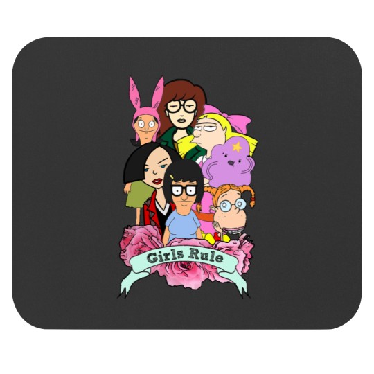 Discover Rule the Cool: 90's Girls Rule Cartoon Mouse Pads