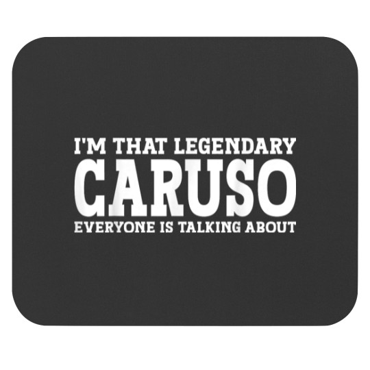 Discover Caruso Surname Funny Team Family Last Name Caruso Mouse Pads