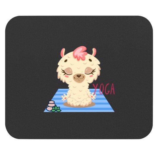 Discover Baby Llama Easy Yoga Bliss Design for wild animal lovers and yoga lovers you know. Active Mouse Pads