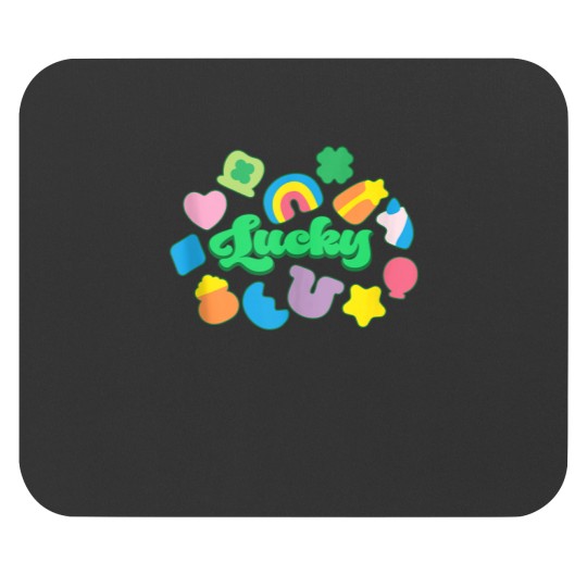 Discover Lucky Charm Shapes Marshmallows Happy St Patricks Day Irish Mouse Pads