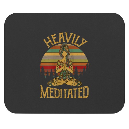 Discover Vintage Heavily Meditated Yoga Meditation Spiritual Warrior Mouse Pads
