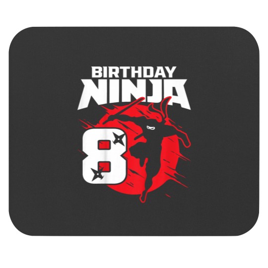 Discover Kids Birthday Ninja 8th Birthday Little Ninja Is 8 Year Old Boys Mouse Pads