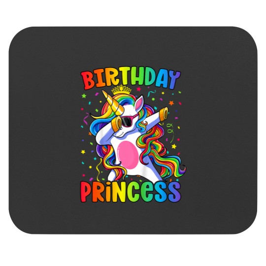 Discover Kids Birthday Princess Shirt Girl Unicorn Birthday Mouse Pads