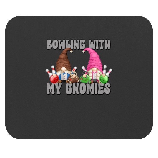 Discover Kids Bowling With My Gnomies Funny Saying Gnome Graphic Tee 6277 Mouse Pads