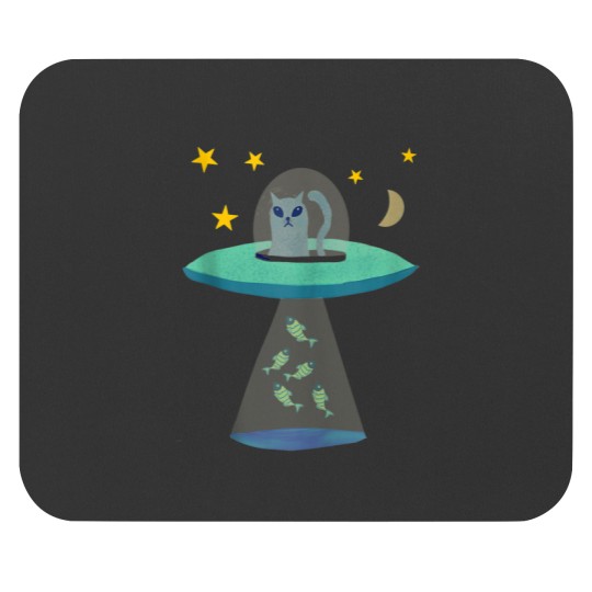 Discover Alien Cat UFO Mouse Pads