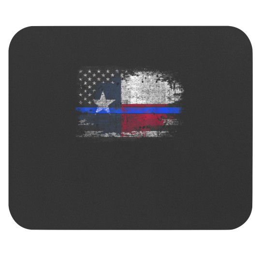 Discover Texas Thin Blue Line Flag Mouse Pads
