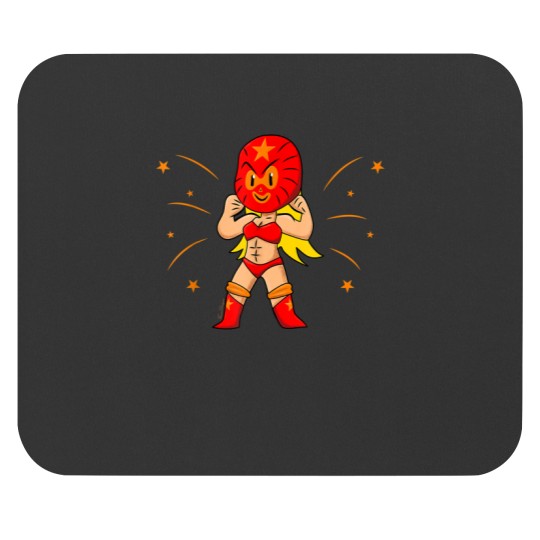 Discover The wrestler Lucha Libre Mexico luchadora comic Mouse Pads