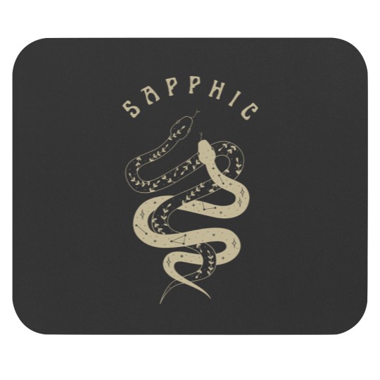 Discover Sapphic Mouse Pads, Mystical Sapphic Snakes, Boho Celestial