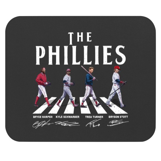 Discover SALE!!! Phillies Walking Abbey Road Signatures Baseball 2023 Signatures Mouse Pads