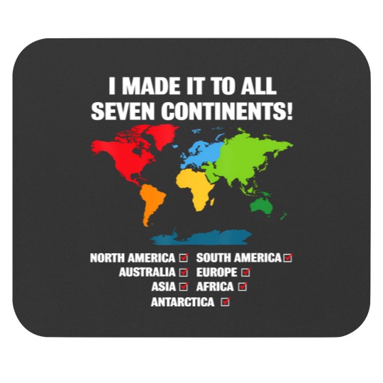 Discover world traveler seven continents 7 continents club white Mouse Pads