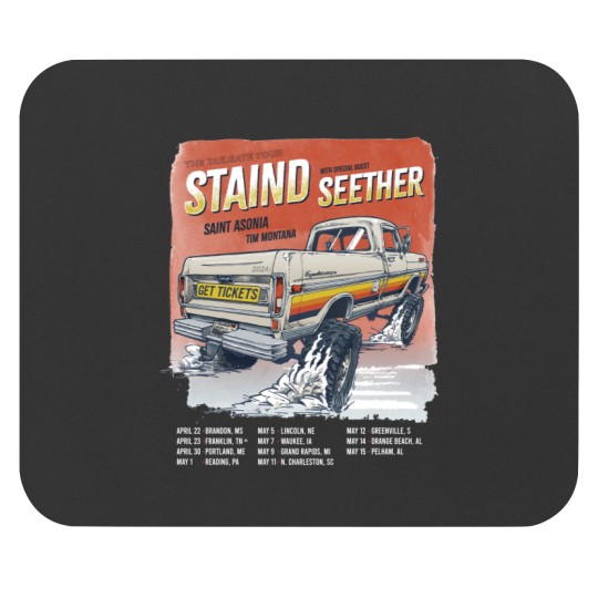 Discover Staind 2024 Tailgate Tour Mouse Pads  Staind Band Fan Mouse Pads  Tailgate 2024 Concert Sh