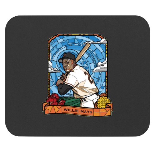 Discover WILLIE MAYS STAINED GLASS - Willie Mays - Mouse Pads