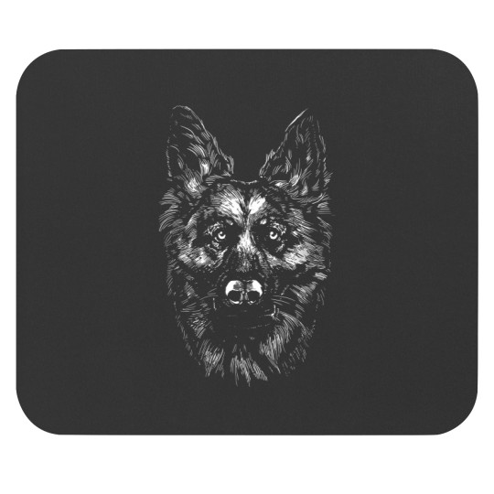 Discover German Shepherd Monochrome Mouse Pads Mouse Pads