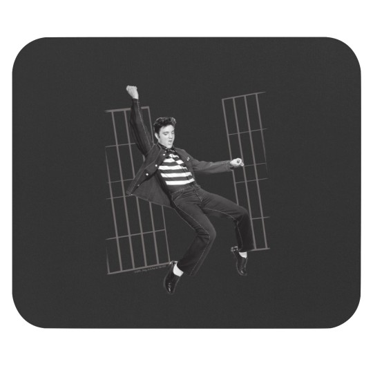 Discover Elvis Presley Jailhouse Rock Mouse Pads Licensed Rock N Roll Music Mouse Pads White
