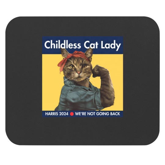 Discover Harris 2024 Mouse Pads | Childless Cat Lady | Kamala Harris Mouse Pads