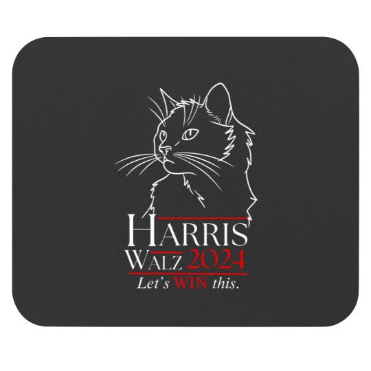 Discover Harris Walz 2024 Mouse Pads Cat Lady for Kamala Harris Walz Mouse Pads Cat Ladies