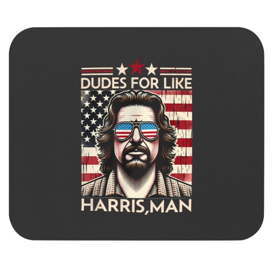 Discover Dudes for like Harris Man Mouse Pads, White Dudes for Harris, White for Kamala Harris 2024 Mouse Pads